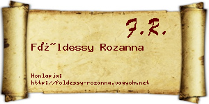 Földessy Rozanna névjegykártya